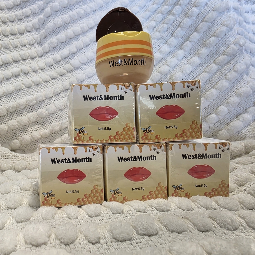 BUNDLE OF 5 West & Month Lip Balms Honey Pots